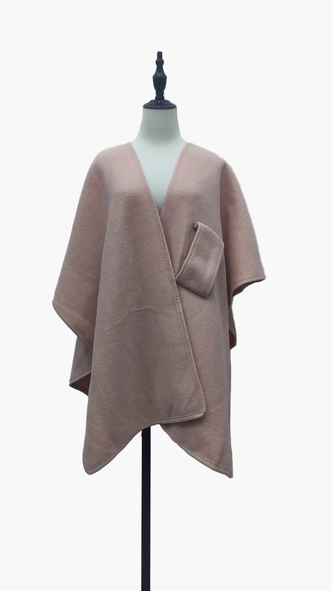 Women's poncho scarf with loop – elegant wrap for everyday & office