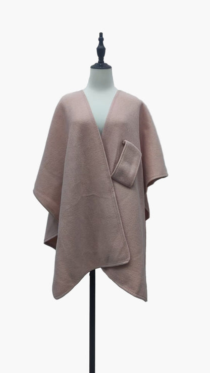 Women's poncho scarf with loop – elegant wrap for everyday & office