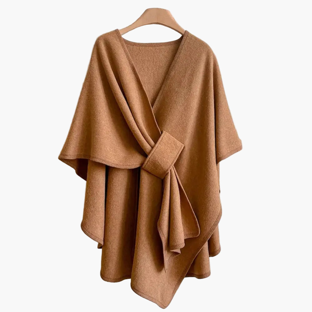 Women's poncho scarf with loop – elegant wrap for everyday & office
