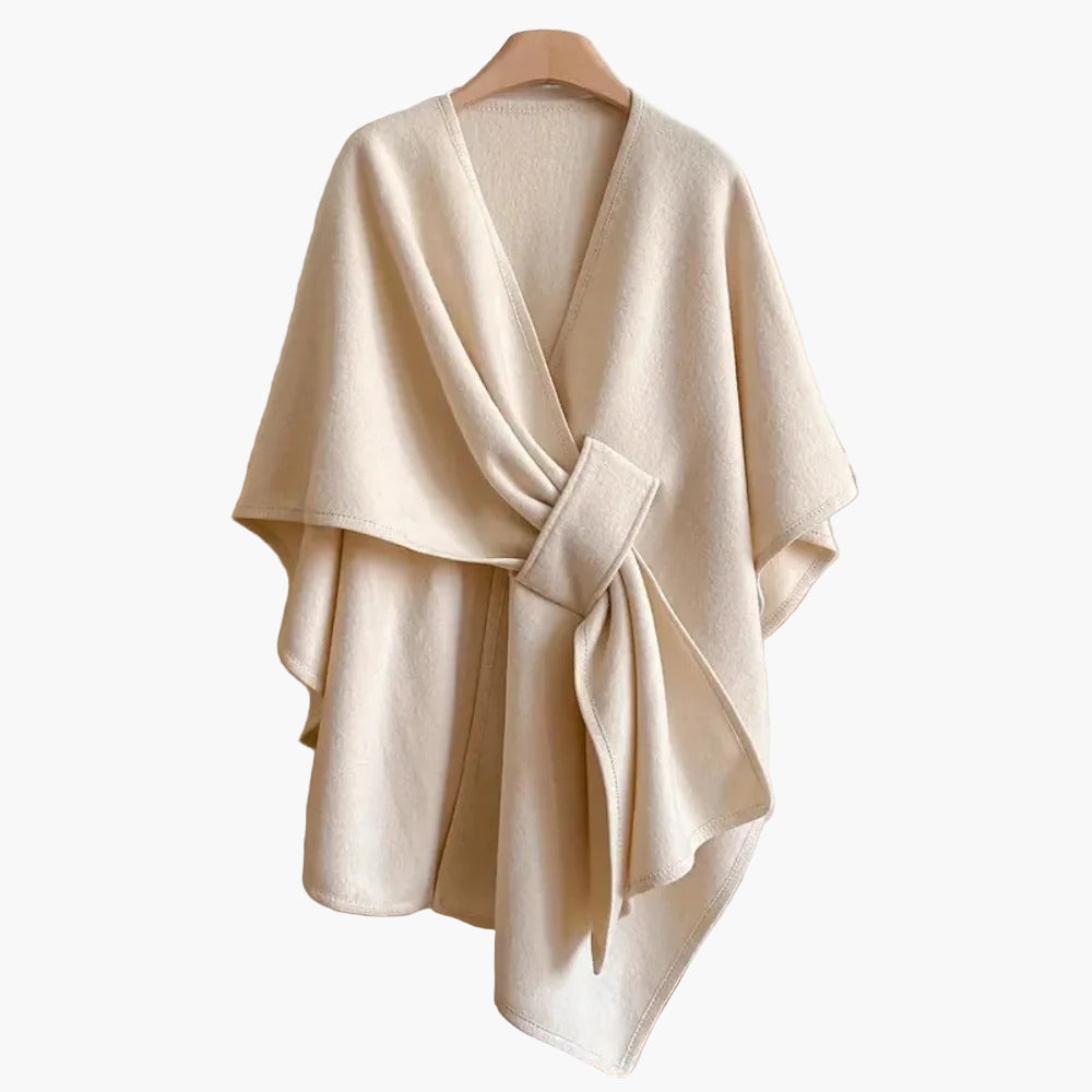 Women's poncho scarf with loop – elegant wrap for everyday & office