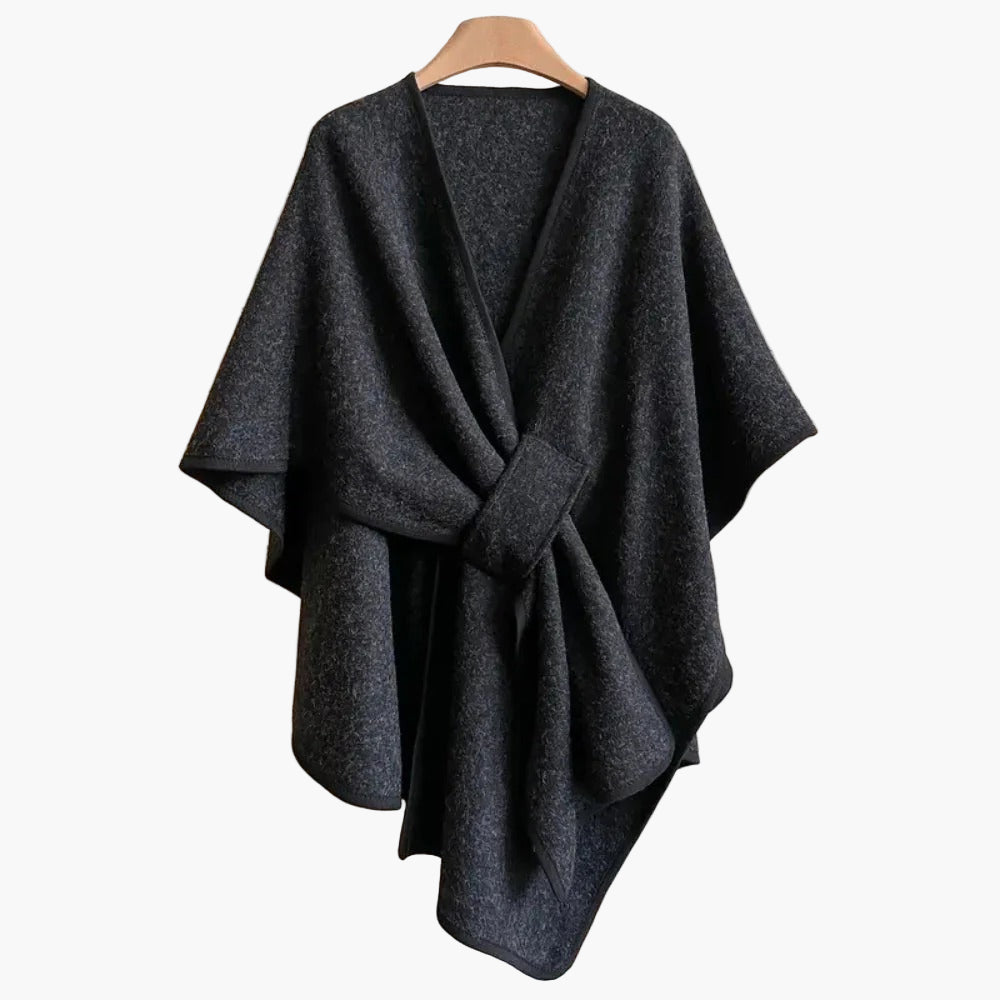 Women's poncho scarf with loop – elegant wrap for everyday & office