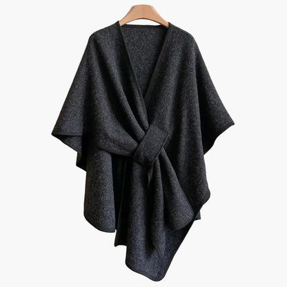 Women's poncho scarf with loop – elegant wrap for everyday & office