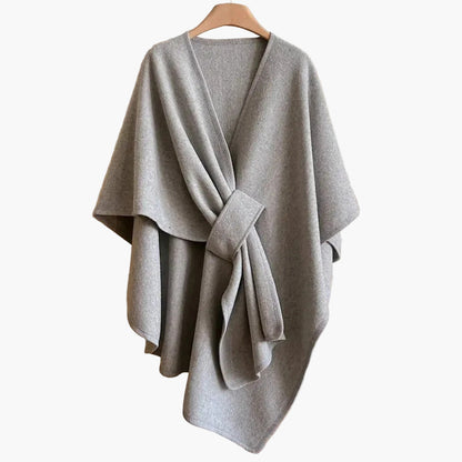 Women's poncho scarf with loop – elegant wrap for everyday & office