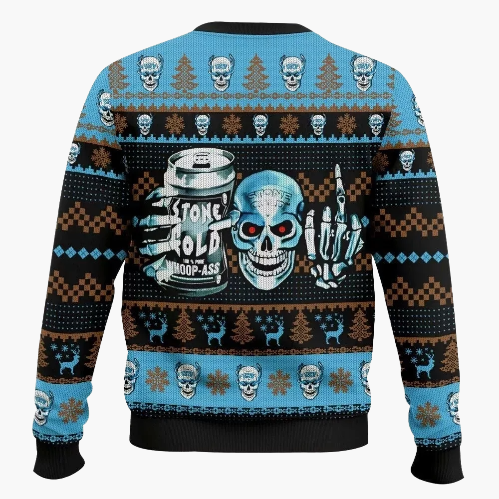 Herren Pullover Stone Cold Steve Austin Wrestling Ugly Christmas Sweater Fanartikel