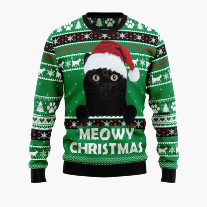 Herren Ugly Christmas Sweater Totenkopf Santa – Lustiger Weihnachtspullover für Männer