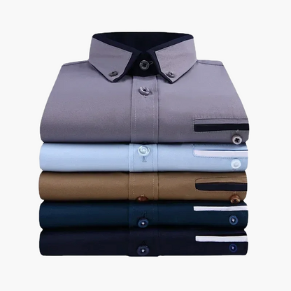 Men's Business Casual Shirt – Elegant Long-Sleeve Shirt for Office and Everyday Use