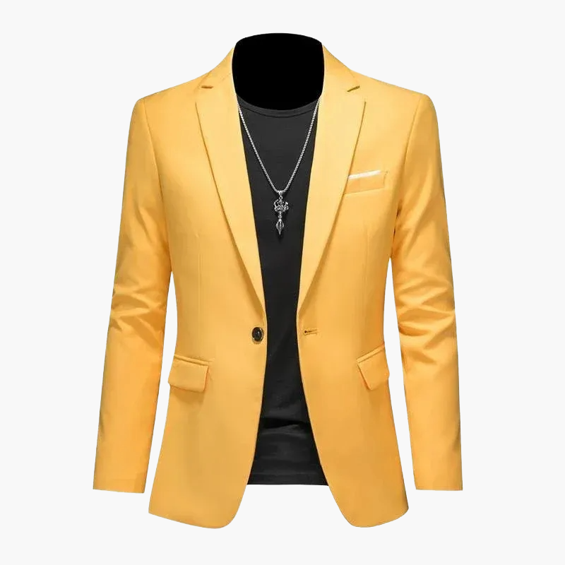 Men's Blazer Modern One-Button Slim Fit – Elegant Casual and Business Look