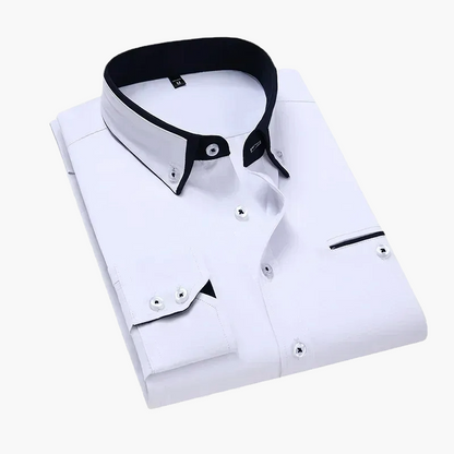 Men's Business Casual Shirt – Elegant Long-Sleeve Shirt for Office and Everyday Use