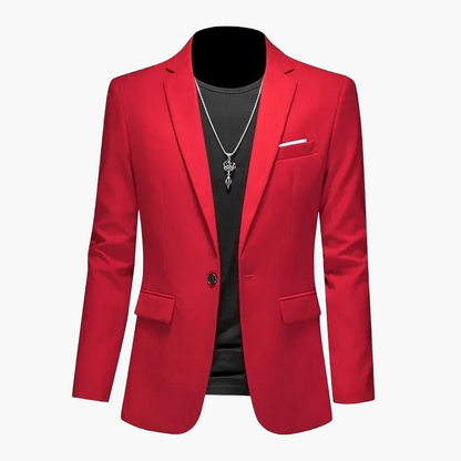 Men's Blazer Modern One-Button Slim Fit – Elegant Casual and Business Look