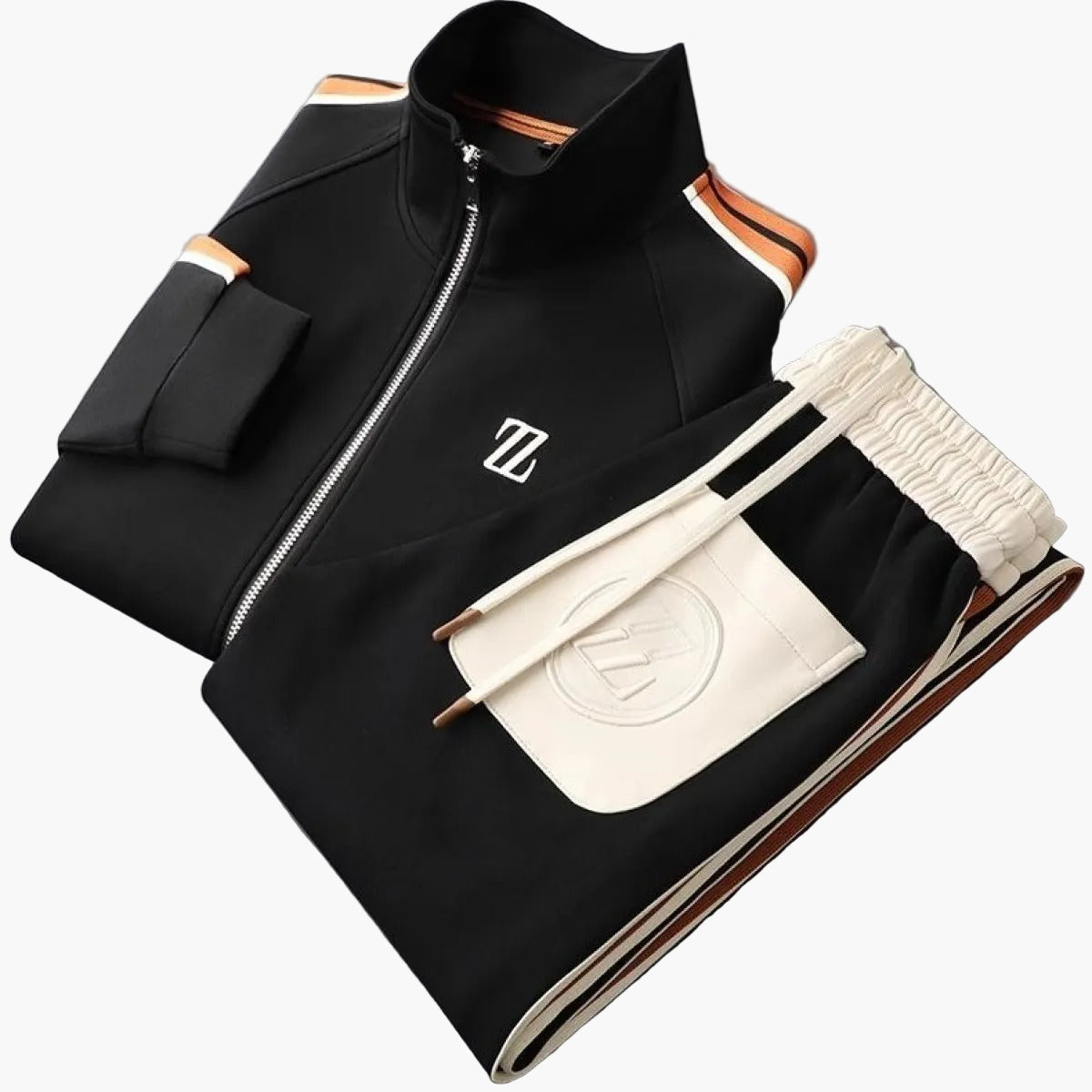Men's Tracksuit Set – Modern Sports & Leisure Outfit – 2-piece with Stripe Design