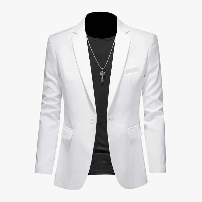 Men's Blazer Modern One-Button Slim Fit – Elegant Casual and Business Look