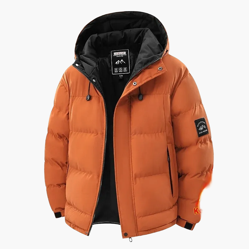 Men's winter jacket outdoor waterproof windproof hooded jacket casual