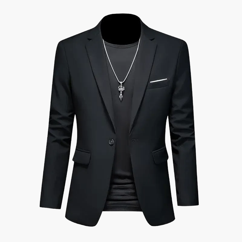 Men's Blazer Modern One-Button Slim Fit – Elegant Casual and Business Look