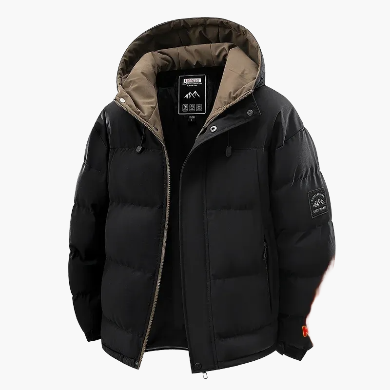 Men's winter jacket outdoor waterproof windproof hooded jacket casual