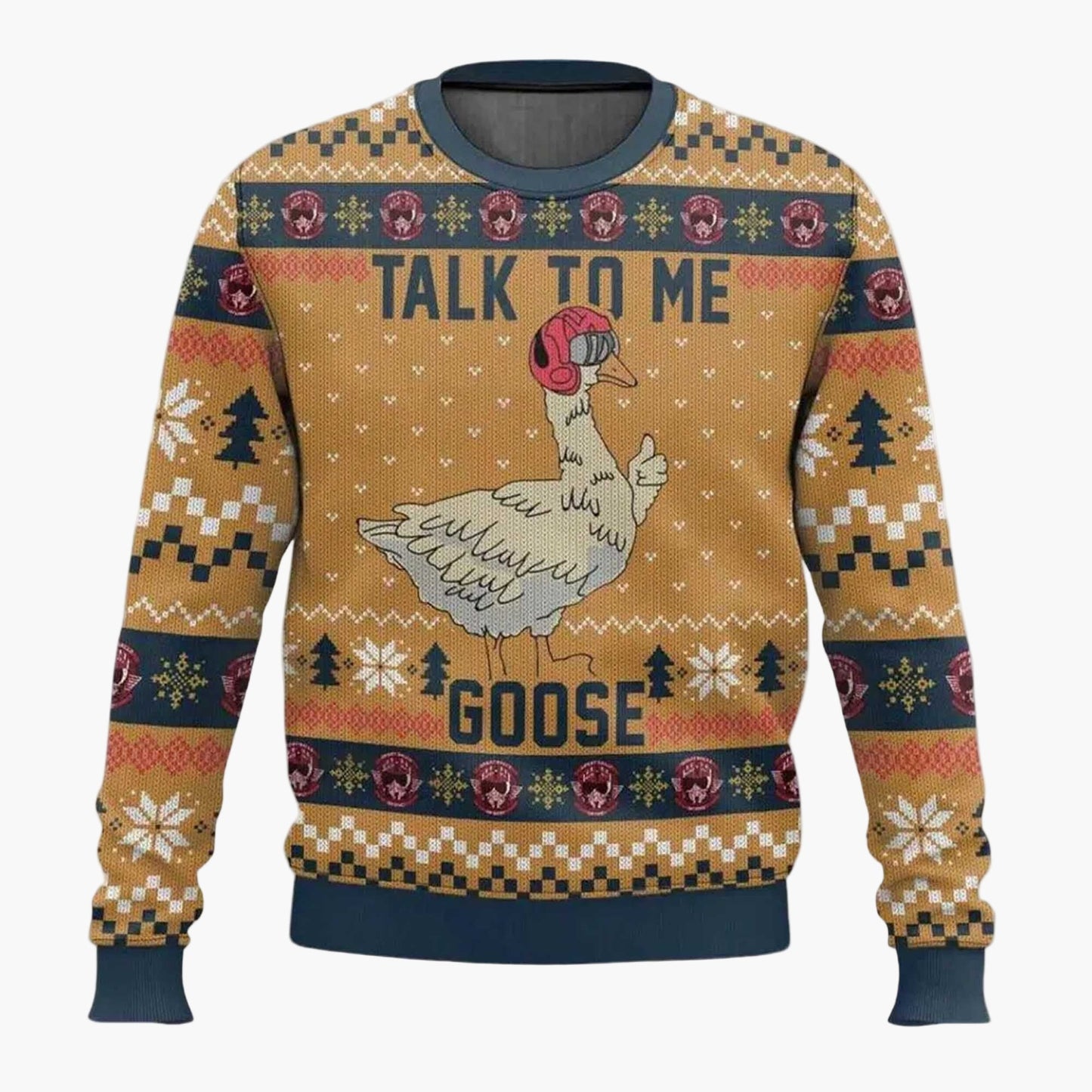 Unisex Weihnachtspullover mit Gans-Motiv und lustigem Spruch – Ugly Christmas Sweater für Damen und Herren