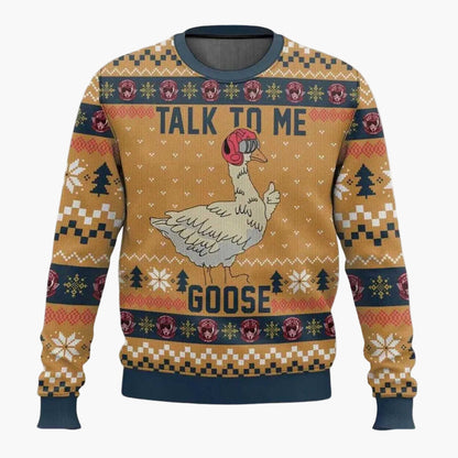 Unisex Weihnachtspullover mit Gans-Motiv und lustigem Spruch – Ugly Christmas Sweater für Damen und Herren