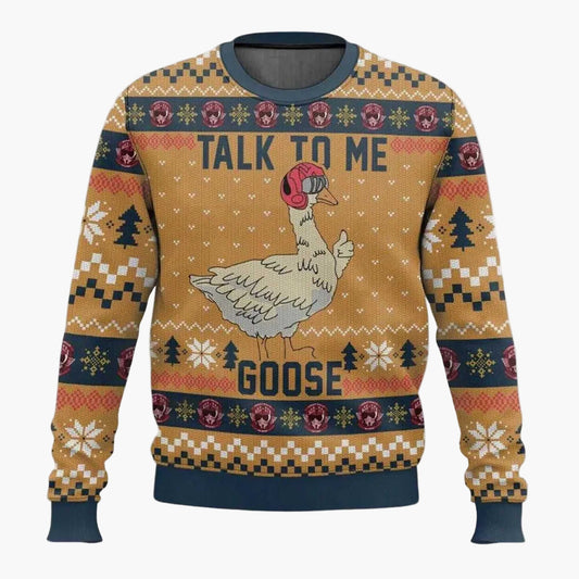 Unisex Weihnachtspullover mit Gans-Motiv und lustigem Spruch – Ugly Christmas Sweater für Damen und Herren