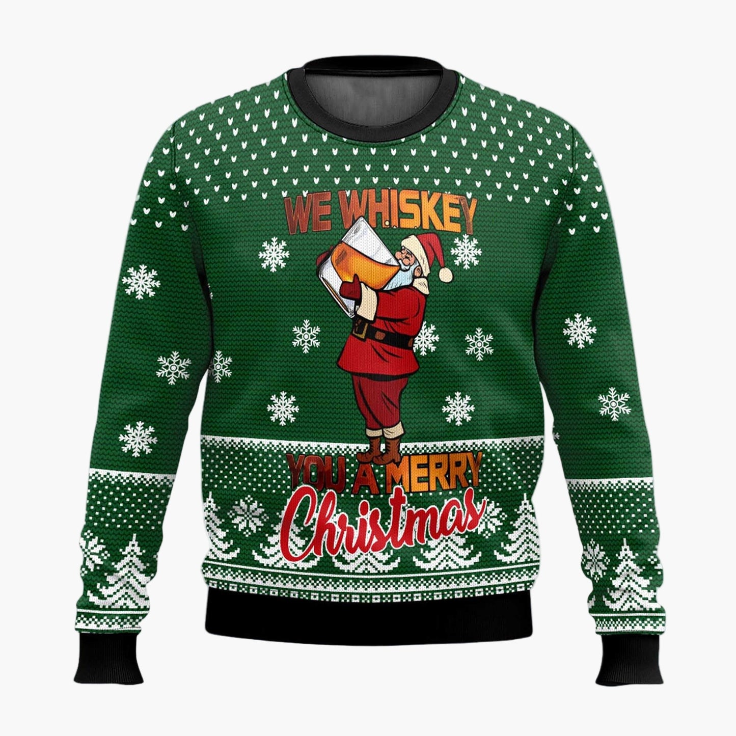 Herren Ugly Christmas Sweater Totenkopf Santa – Lustiger Weihnachtspullover für Männer