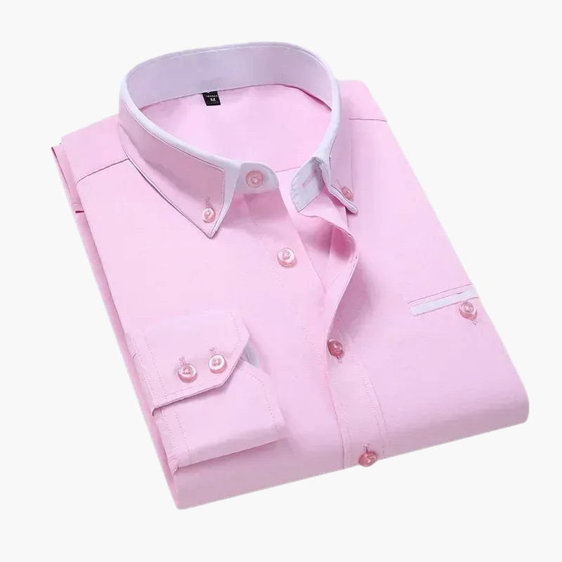 Men's Business Casual Shirt – Elegant Long-Sleeve Shirt for Office and Everyday Use