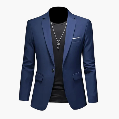 Men's Blazer Modern One-Button Slim Fit – Elegant Casual and Business Look