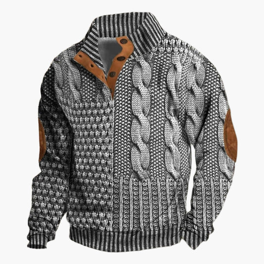 Herren Strickmuster Bomberjacke – Vintage Stil für Alltag & Freizeit