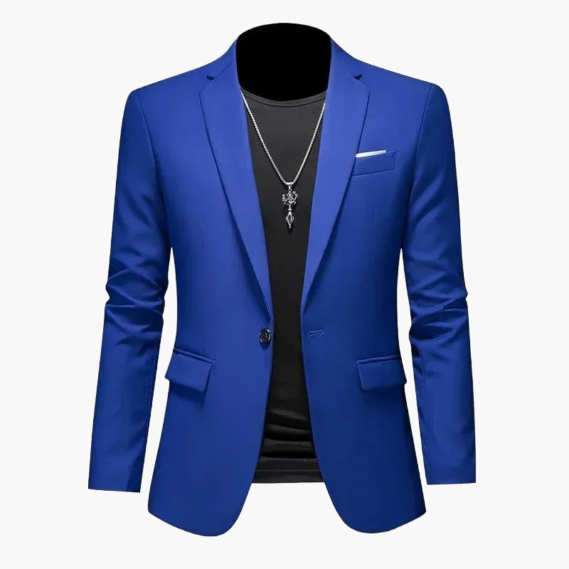 Men's Blazer Modern One-Button Slim Fit – Elegant Casual and Business Look