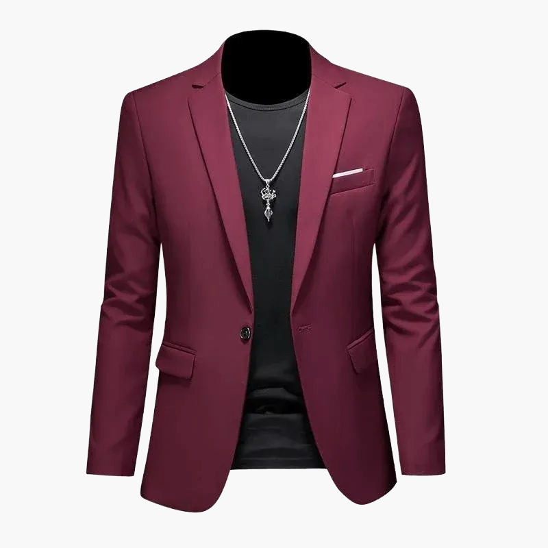 Men's Blazer Modern One-Button Slim Fit – Elegant Casual and Business Look