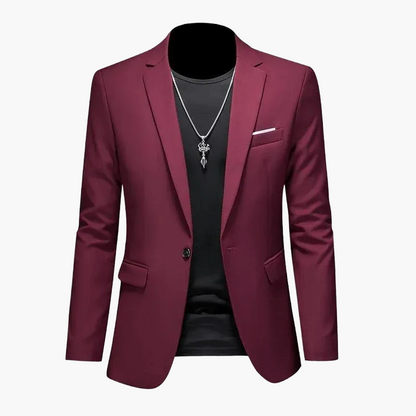Men's Blazer Modern One-Button Slim Fit – Elegant Casual and Business Look