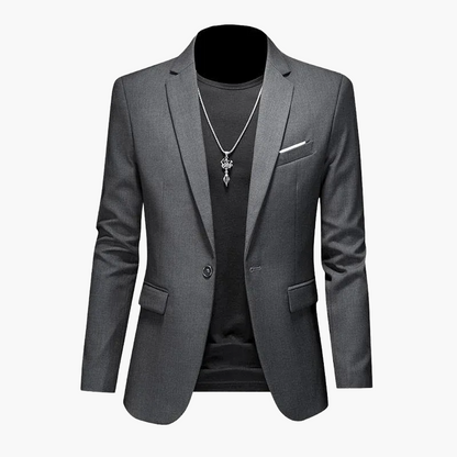 Men's Blazer Modern One-Button Slim Fit – Elegant Casual and Business Look