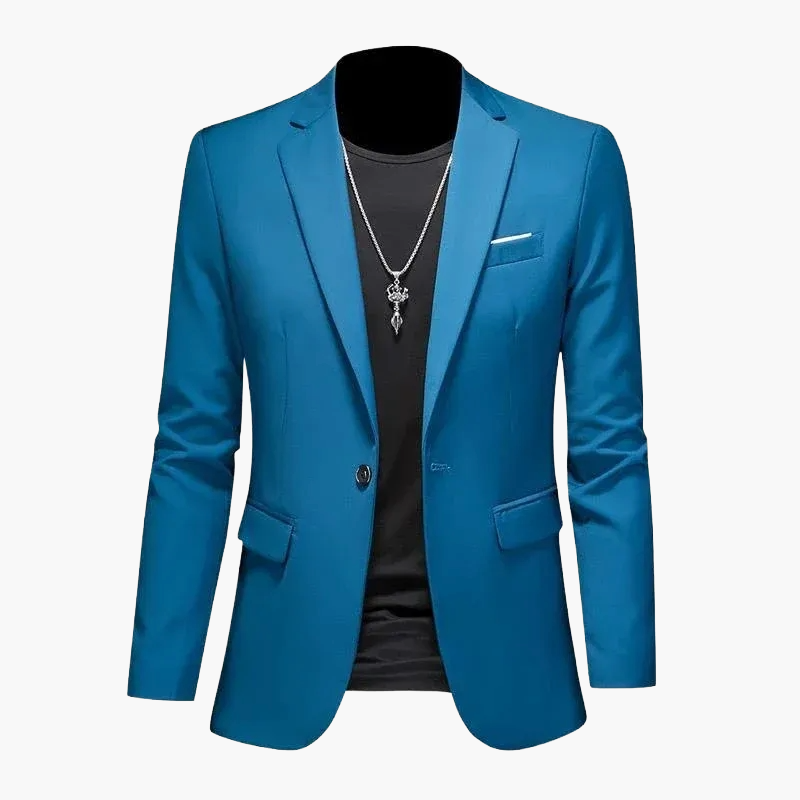 Men's Blazer Modern One-Button Slim Fit – Elegant Casual and Business Look