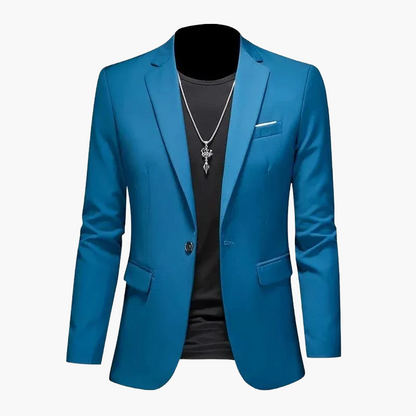 Men's Blazer Modern One-Button Slim Fit – Elegant Casual and Business Look