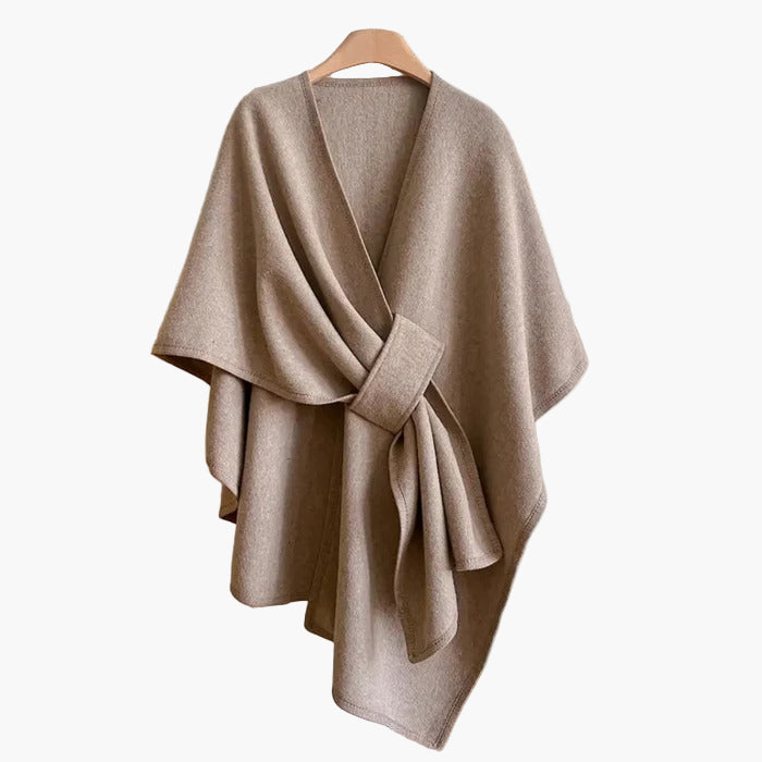 Women's poncho scarf with loop – elegant wrap for everyday & office