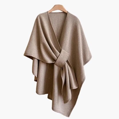 Women's poncho scarf with loop – elegant wrap for everyday & office