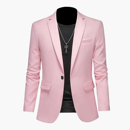 Men's Blazer Modern One-Button Slim Fit – Elegant Casual and Business Look