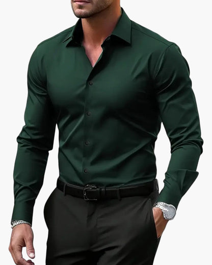 Men's Business Shirt Slim Fit – Modern Long Sleeve Shirt for Office & Elegant Occasions