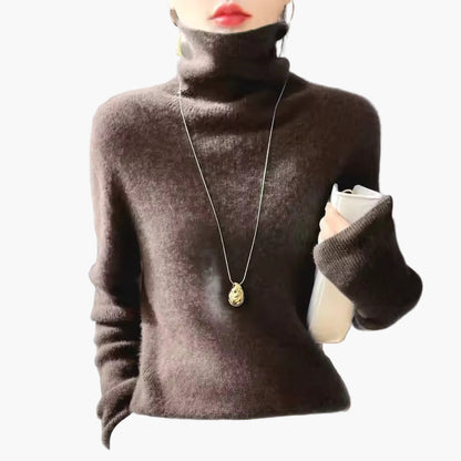 Women's Turtleneck Sweater Elegant, Fashionable Fine Knit Sweater for Office & Everyday Use