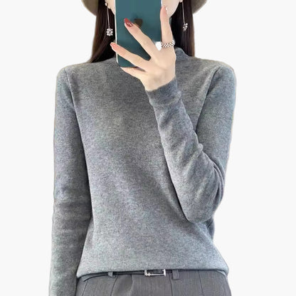 Women's Turtleneck Sweater Elegant, Fashionable Fine Knit Sweater for Office & Everyday Use