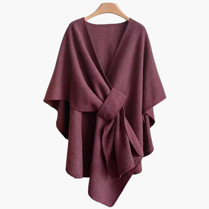 Women's poncho scarf with loop – elegant wrap for everyday & office