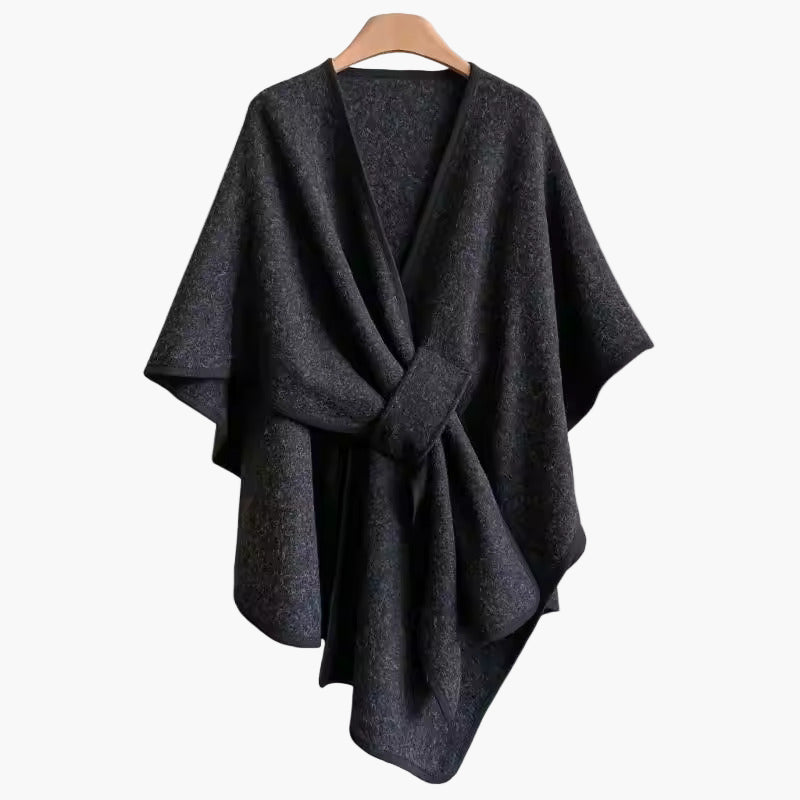 Women's poncho scarf with loop – elegant wrap for everyday & office
