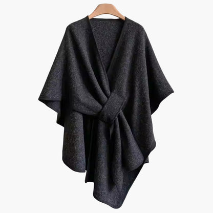 Women's poncho scarf with loop – elegant wrap for everyday & office
