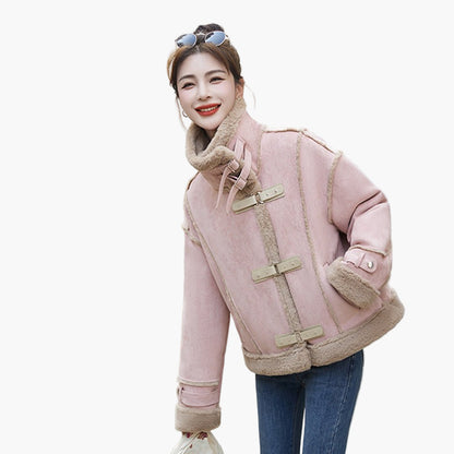 Women's winter jacket in casual pilot style – fashionable short jacket for everyday and leisure use