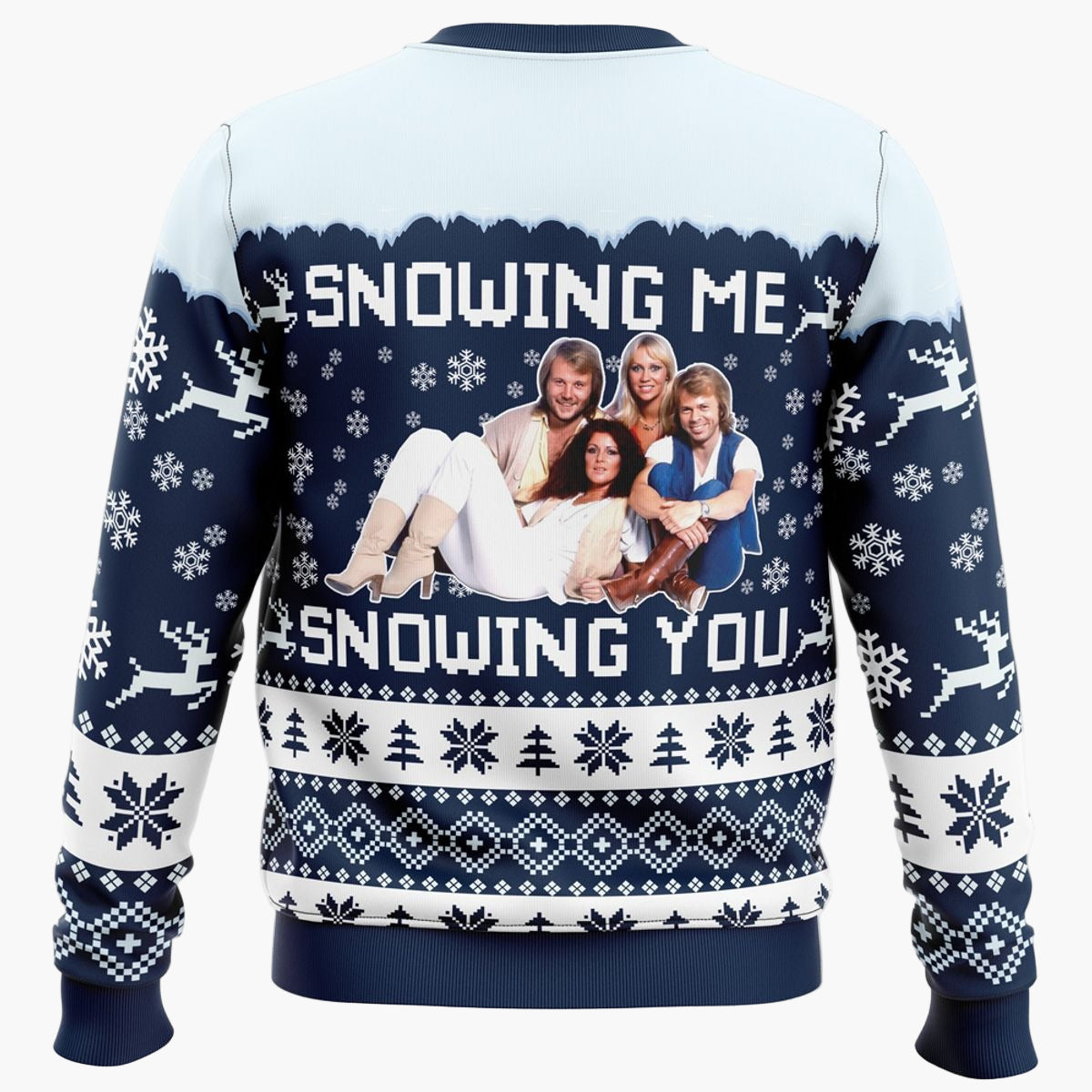 Unisex Weihnachtspullover im Ugly Christmas Style mit ABBA-Motiv – Perfekt für Musikfans und Weihnachtsfeiern