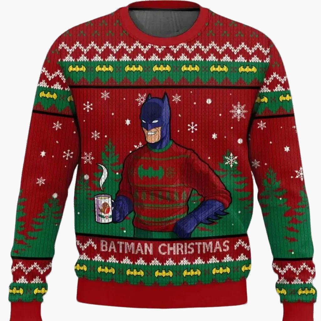 Herren Weihnachtspullover Batman Christmas – Lustiger Ugly Christmas Sweater für Fans