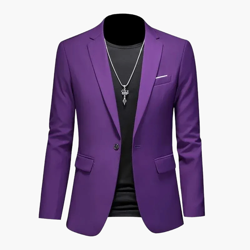 Men's Blazer Modern One-Button Slim Fit – Elegant Casual and Business Look