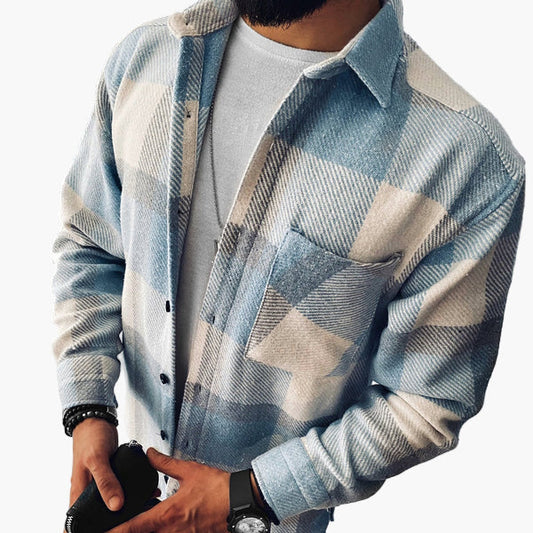 Men's Casual Checked Overshirt – Modern Casual Look for Every Day