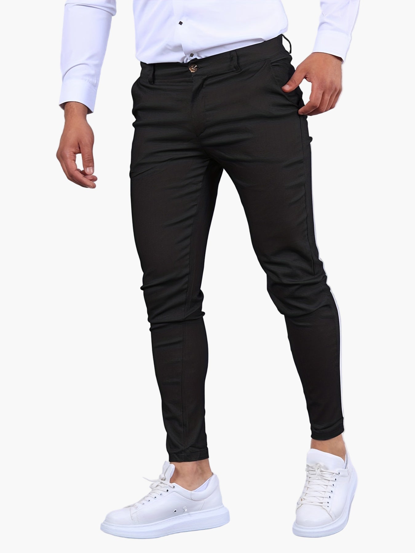 Men's Skinny-Fit Chino Pants – Fashionable and Versatile for Everyday and Office