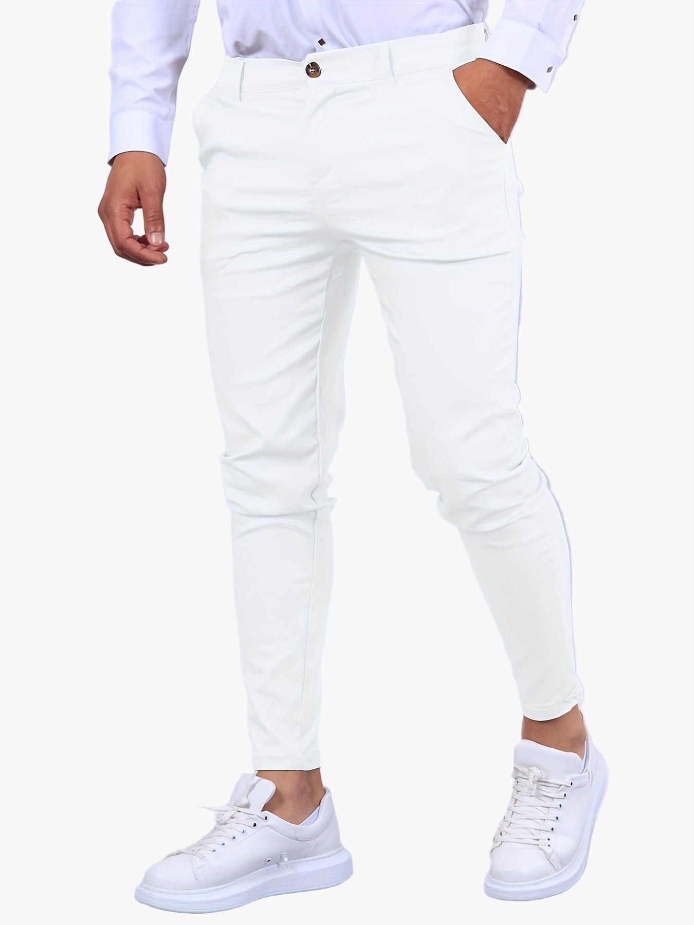 Men's Skinny-Fit Chino Pants – Fashionable and Versatile for Everyday and Office