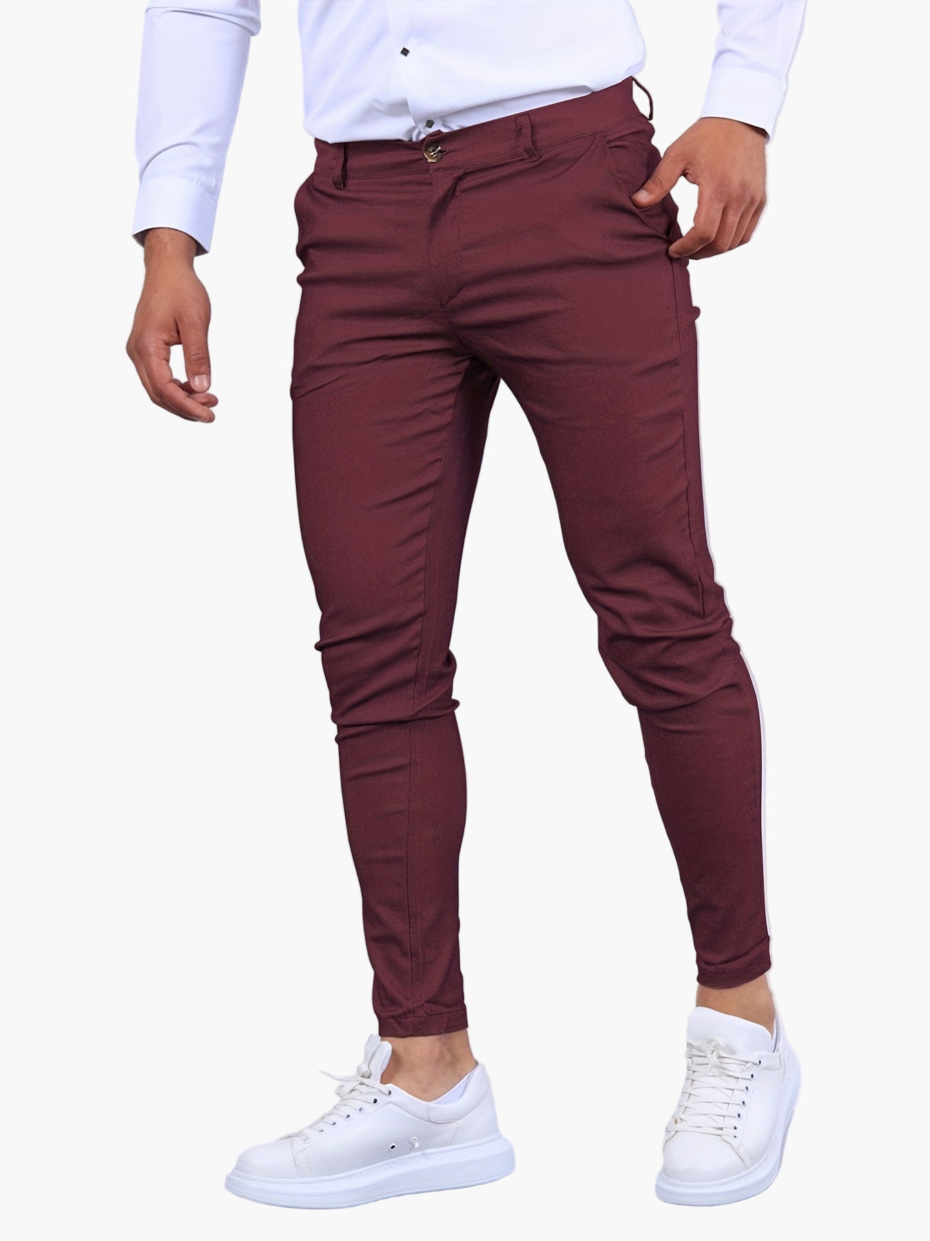 Men's Skinny-Fit Chino Pants – Fashionable and Versatile for Everyday and Office