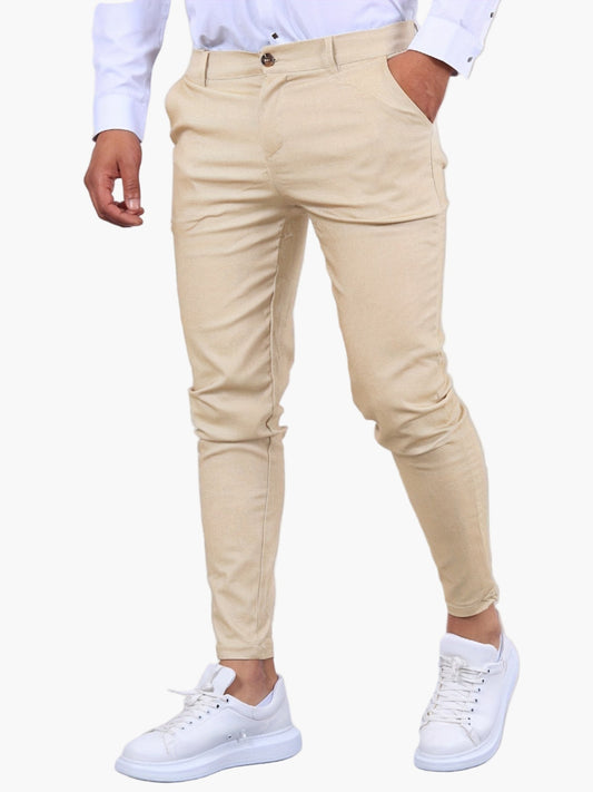 Men's Skinny-Fit Chino Pants – Fashionable and Versatile for Everyday and Office