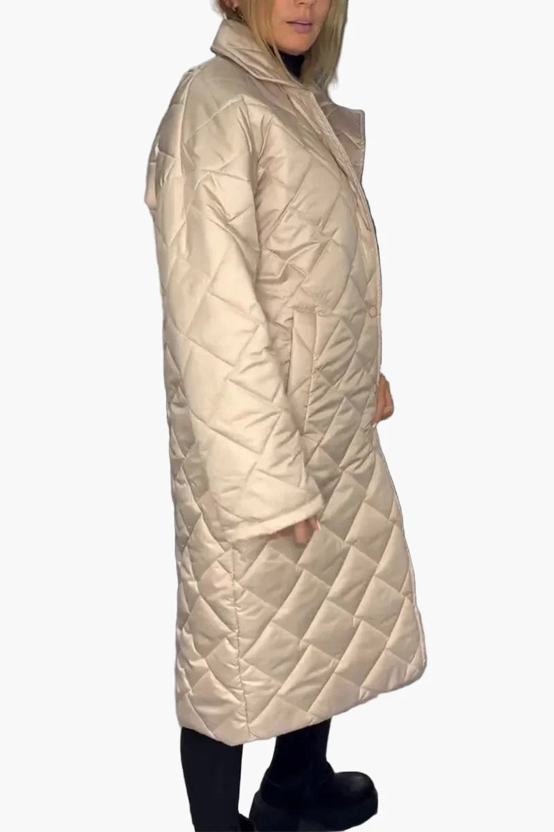 Women's quilted coat with reversible function – Elegant winter coat with leopard print and modern cut for everyday and leisure use